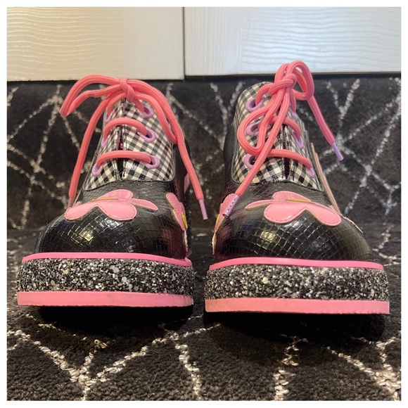 RAINBOWS & LOVE IRREGULAR CHOICE 70S PLATFORMS - Picture 9 of 16